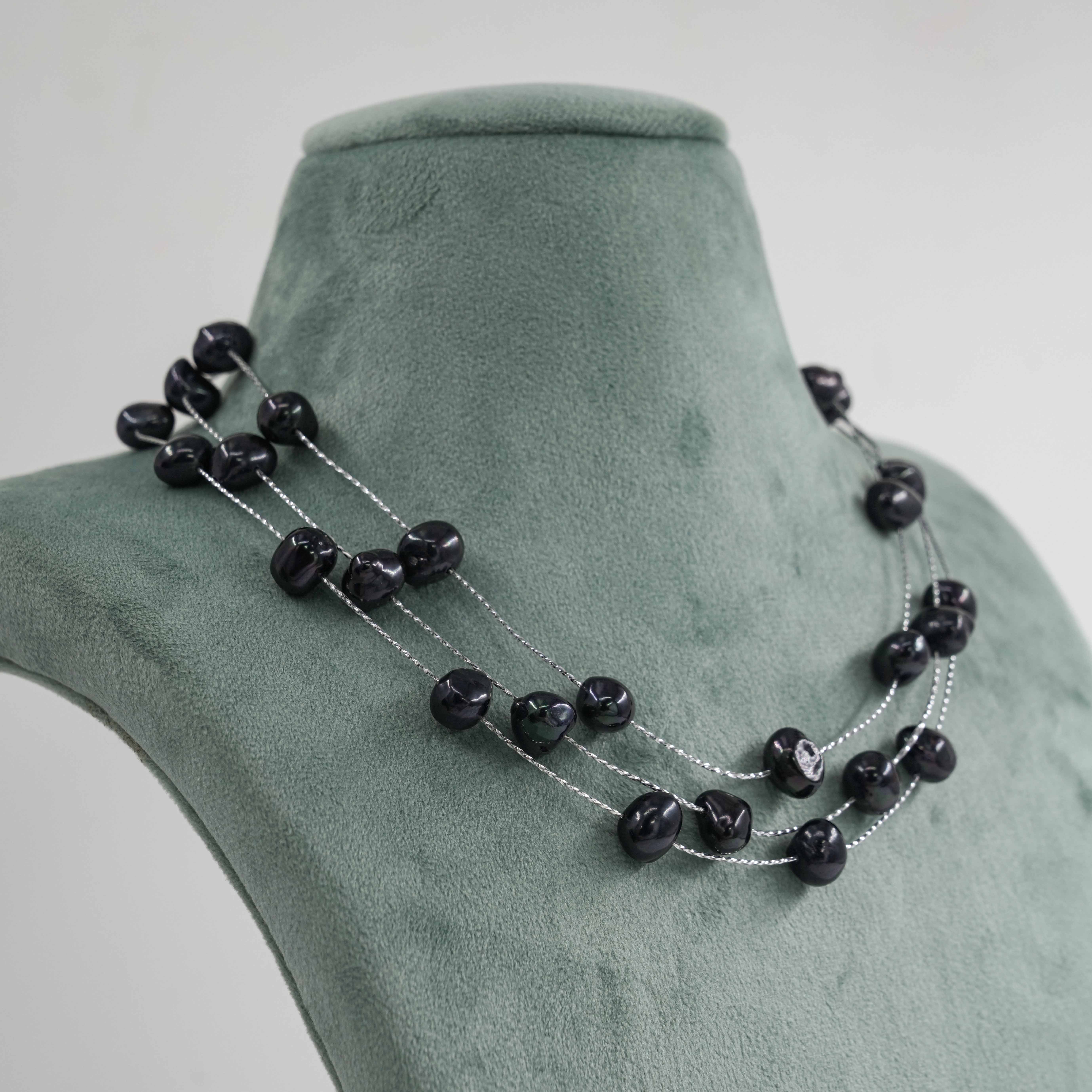 Order Baroque 3 Layered Pearl Fancy Chain online in Hyderabad